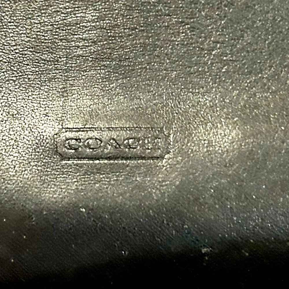 Y2K Signature Jacquard Coach Wallet C Logo Leather Trim